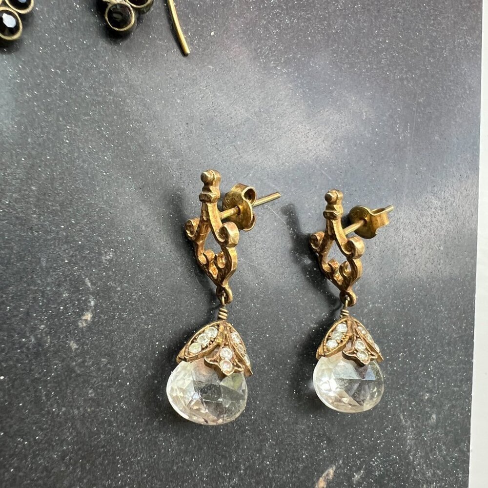 Vintage Earring Lot - Etruscan Crystal 90s - Picture 6 of 7